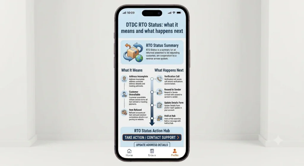 What is DTDC and how tracking work DTDC RTO status what it means and what happens next