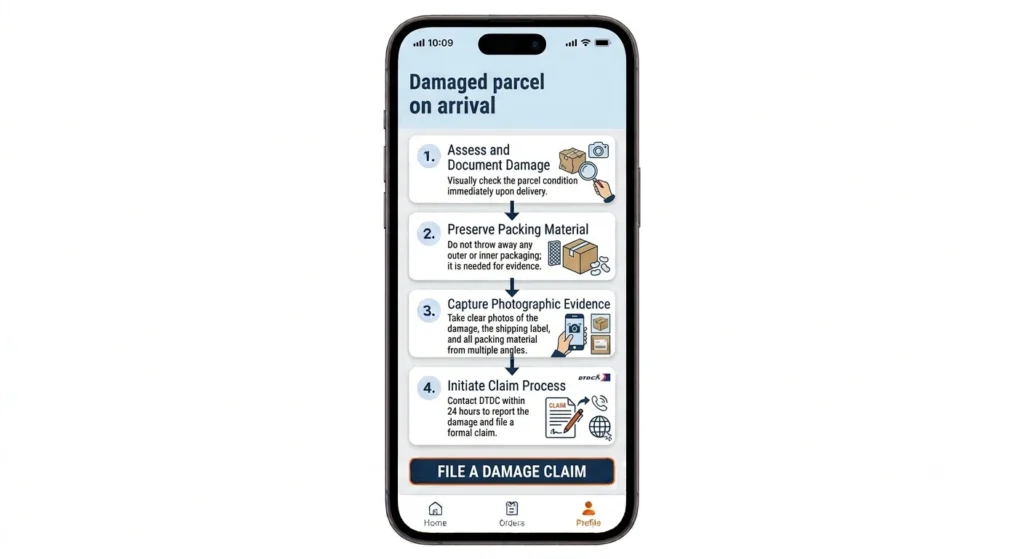 What is DTDC and how tracking work Damaged parcel on arrival