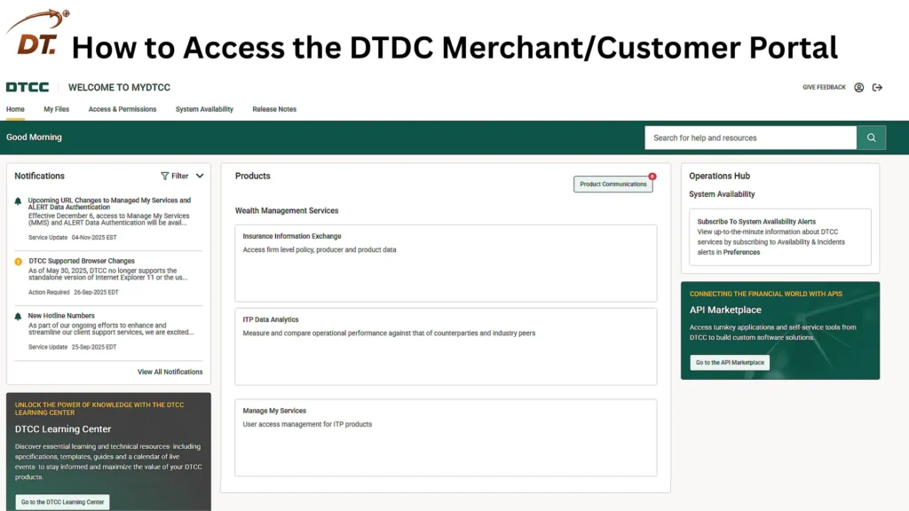 How to Access the DTDC MerchantCustomer Portal