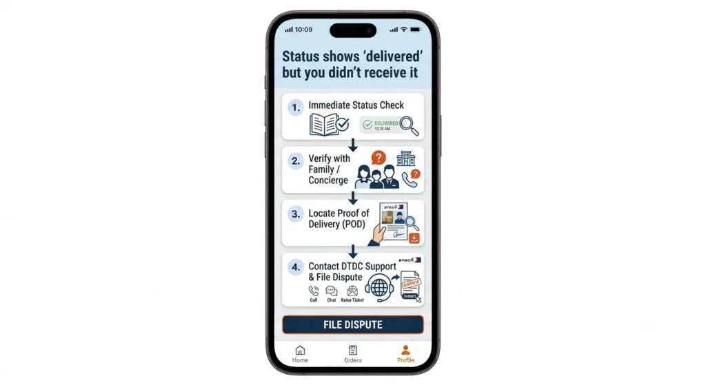 What is DTDC and how tracking work Status shows delivered but you didn't receive it