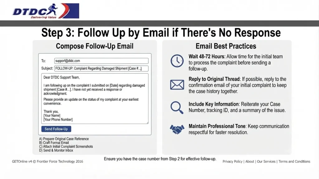 Step 3 Follow Up by Email if There's No Response Step 3 Follow Up by Email if There's No Response