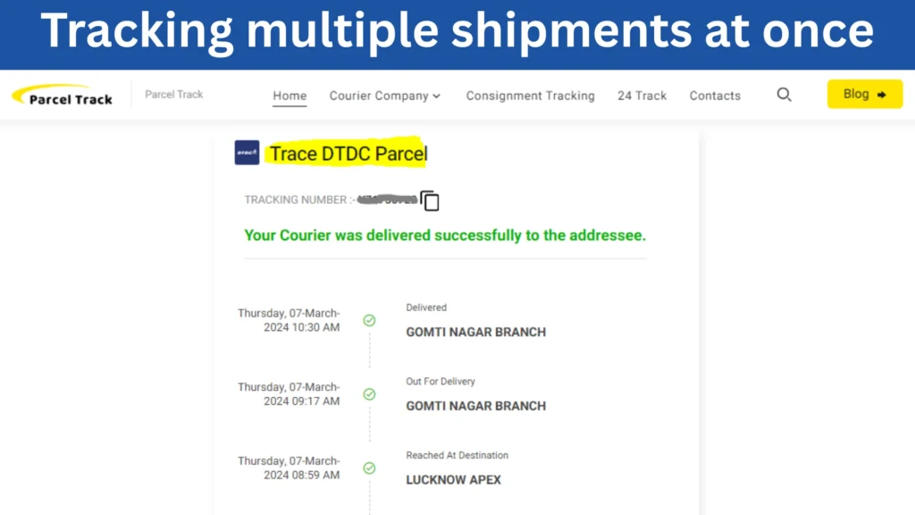What is DTDC and how tracking work Tracking multiple shipments at once